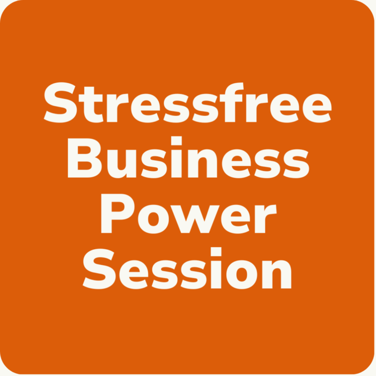 Square Banner for the Stressfree business power session for training and mentoring venue stylists