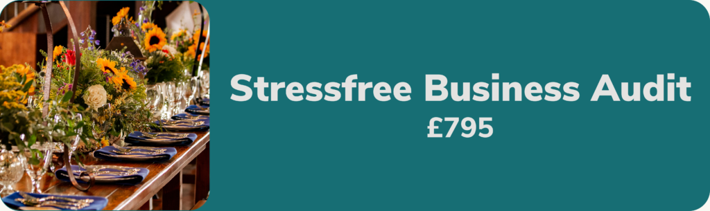 Long Banner for the Stressfree business audit for training and mentoring venue stylists