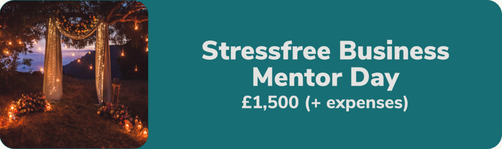 Long Banner for the Stressfree business mentor day for training and mentoring venue stylists