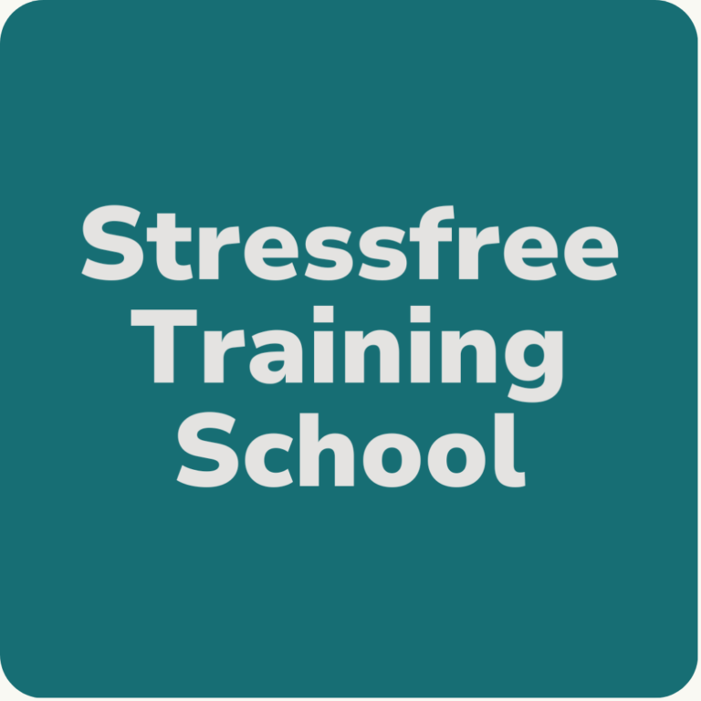 Square Banner for the Stressfree training school for training and mentoring venue stylists