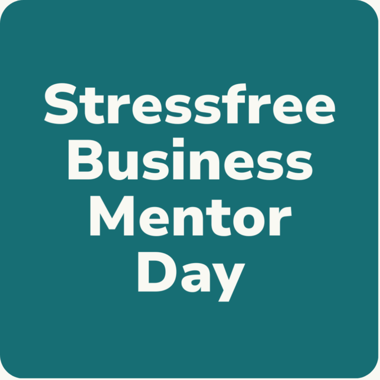 Banner for the Stressfree Business Mentor Day for training and mentoring venue stylists
